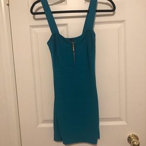 Teal bandage dress